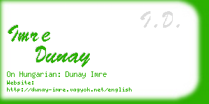 imre dunay business card